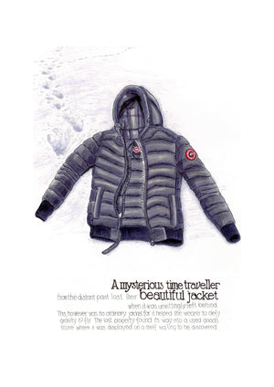 The Time Traveller's Flying Jacket artwork on its own, unframed