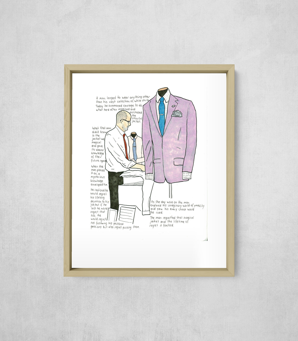 The Jacket of Regret, framed, front on