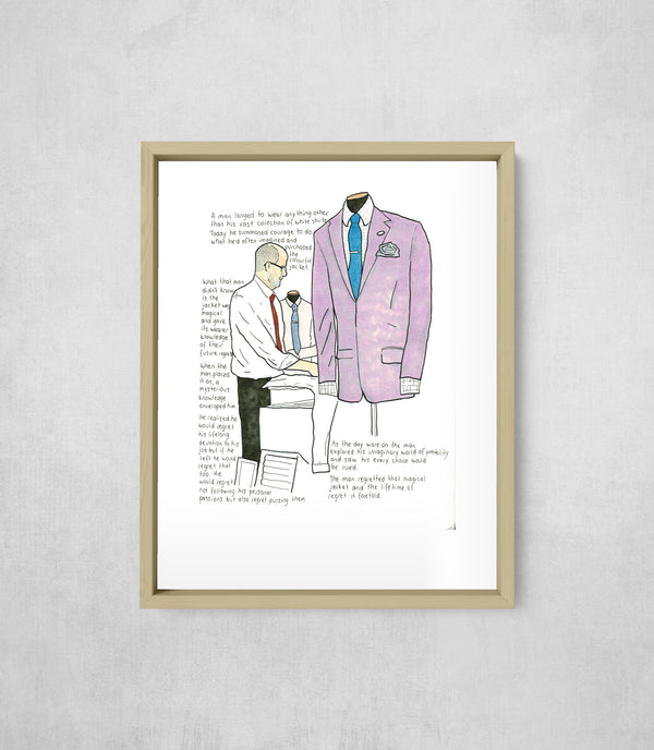 The Jacket of Regret, framed, front on