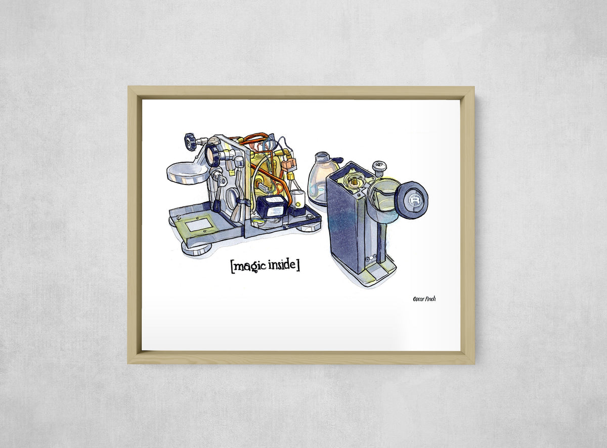 Magic Inside, framed, front on