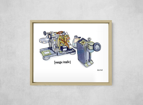 Magic Inside, framed, front on