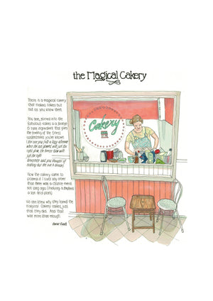 The Magical Cakery artwork on its own, unframed