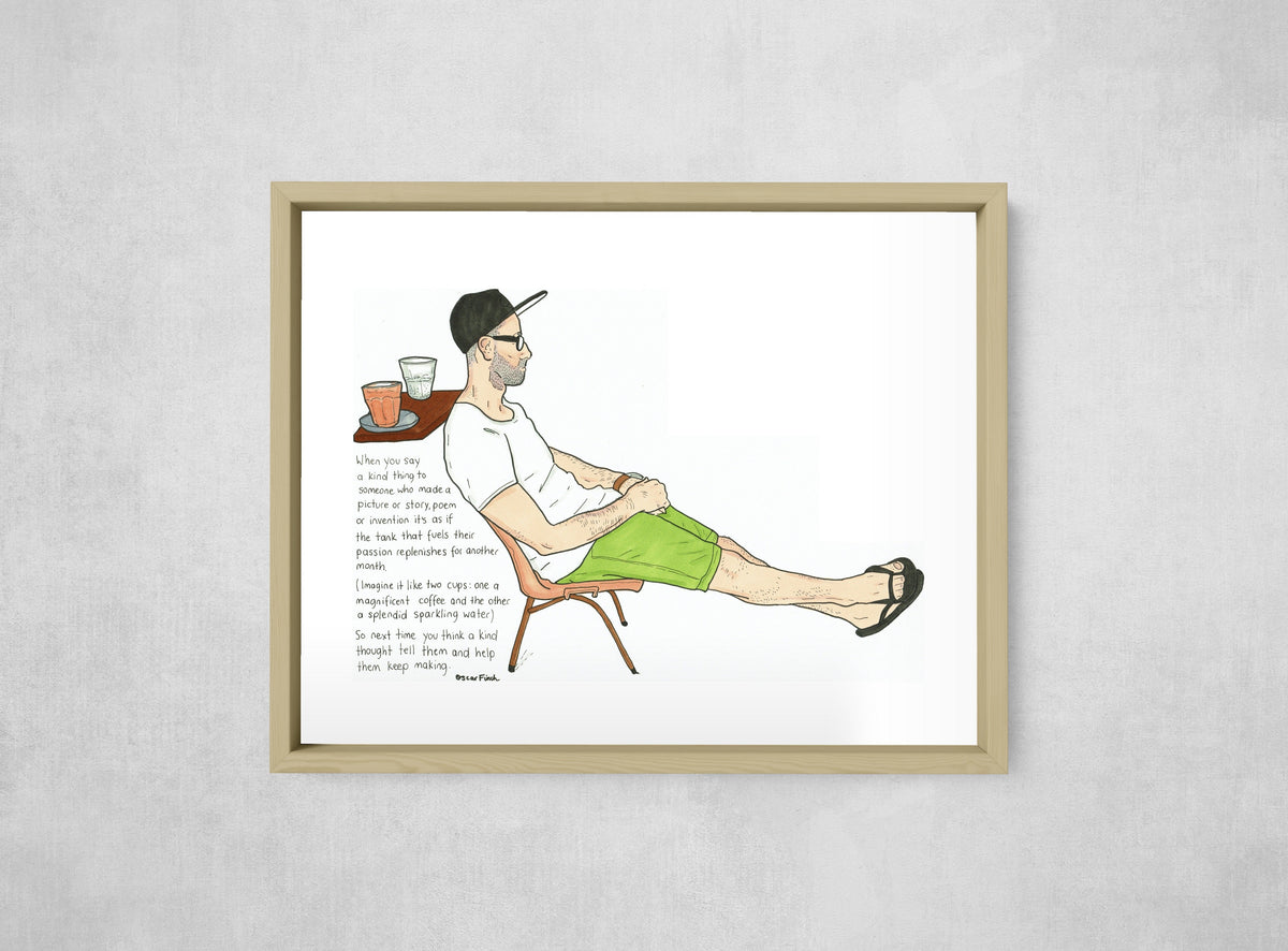 The Maker's Refill, framed, front on