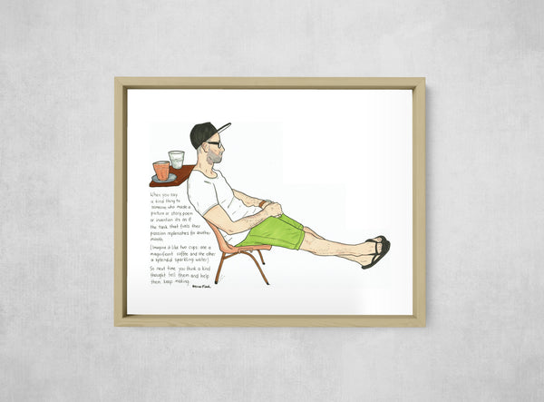 The Maker's Refill, framed, front on