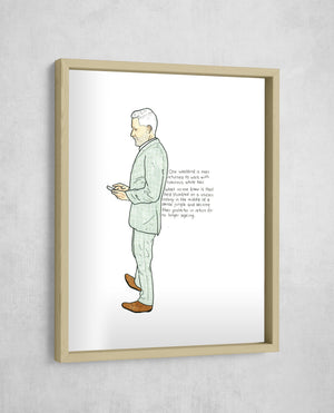 The Man with Luminous White Hair, Gallery Border style, large format