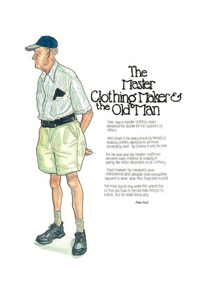 The Master Clothing Maker & the Old Man artwork on its own, unframed