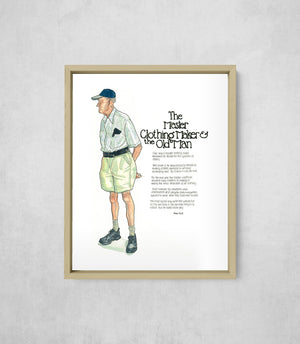 The Master Clothing Maker & the Old Man, framed, front on