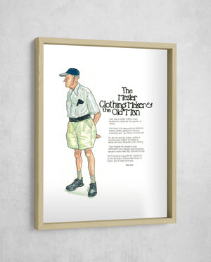 The Master Clothing Maker & the Old Man, Gallery Border style, large format