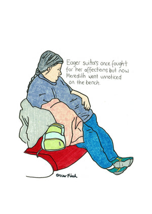 Meredith, The Forgotten Lady artwork on its own, unframed