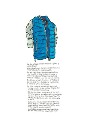 The Mountain Bison's Jacket artwork on its own, unframed
