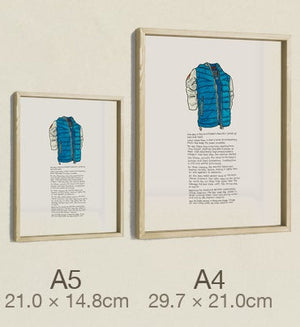 The Mountain Bison's Jacket, both sizes, true relative scale