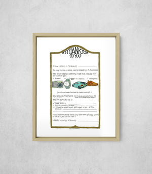 My Thank You to You, Full Print style, large format