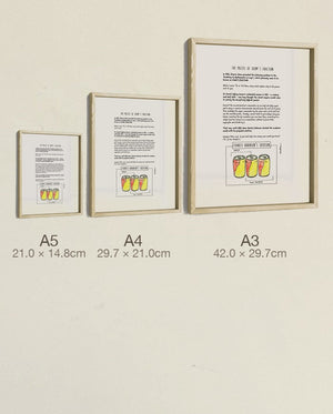 The Puzzle of Olum's Fraction, all three sizes, true relative scale