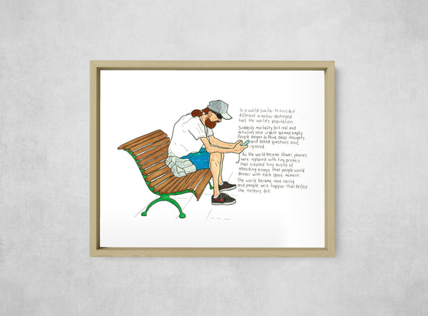 The Paper Phone, framed, front on