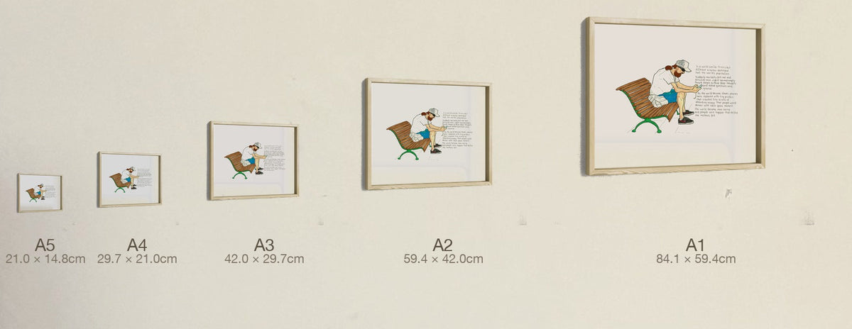 The Paper Phone, all five sizes, true relative scale