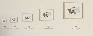 The Paper Phone, all five sizes, true relative scale