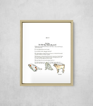 Pat A Dog (And What Magic Happens When You Do), framed, front on