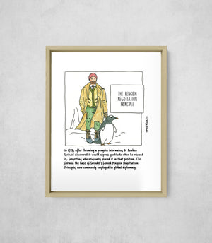 The Penguin Negotiation Principle, Full Print style, large format