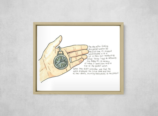 Pocket Watch, framed, front on