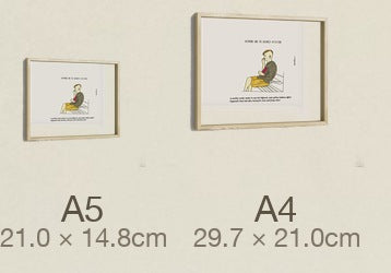 Raymond and the Baldness Affliction, both sizes, true relative scale