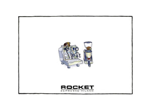 Rocket Giotto artwork on its own, unframed