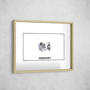 Rocket Giotto, Gallery Border style, large format