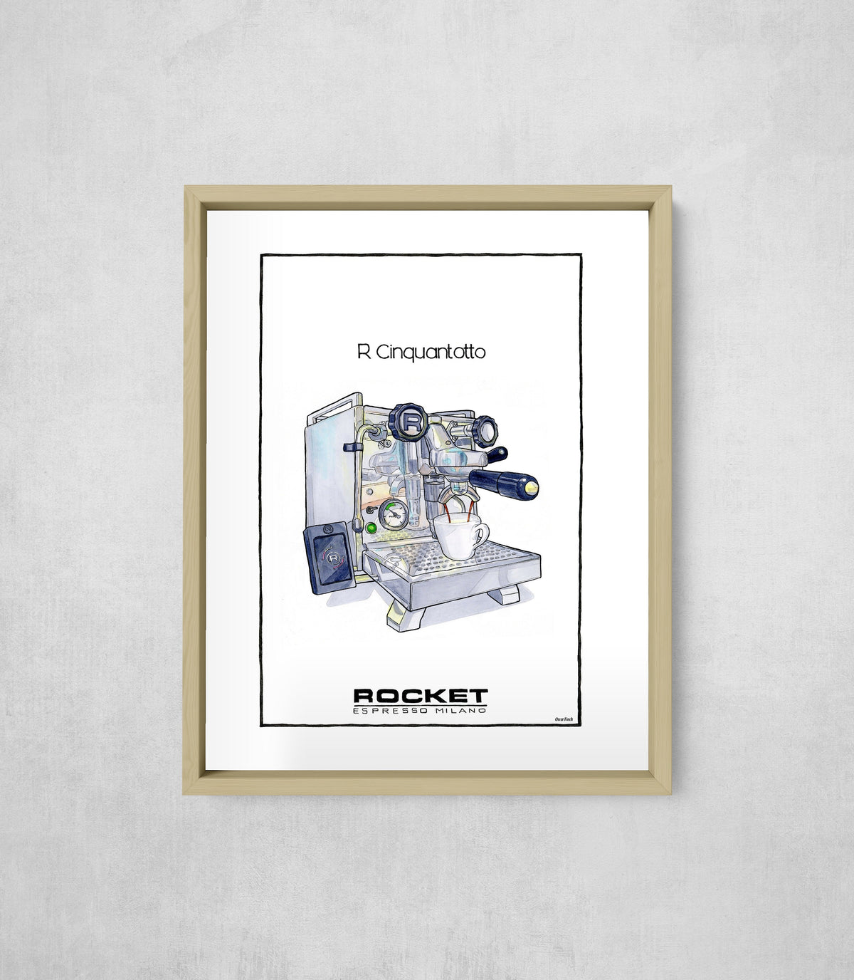 R Cinquantotto, framed, front on