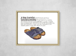 The Time Traveller's Sandals, Full Print style, large format