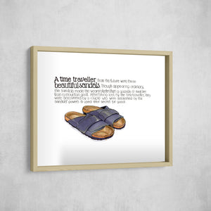 The Time Traveller's Sandals, Gallery Border style, large format