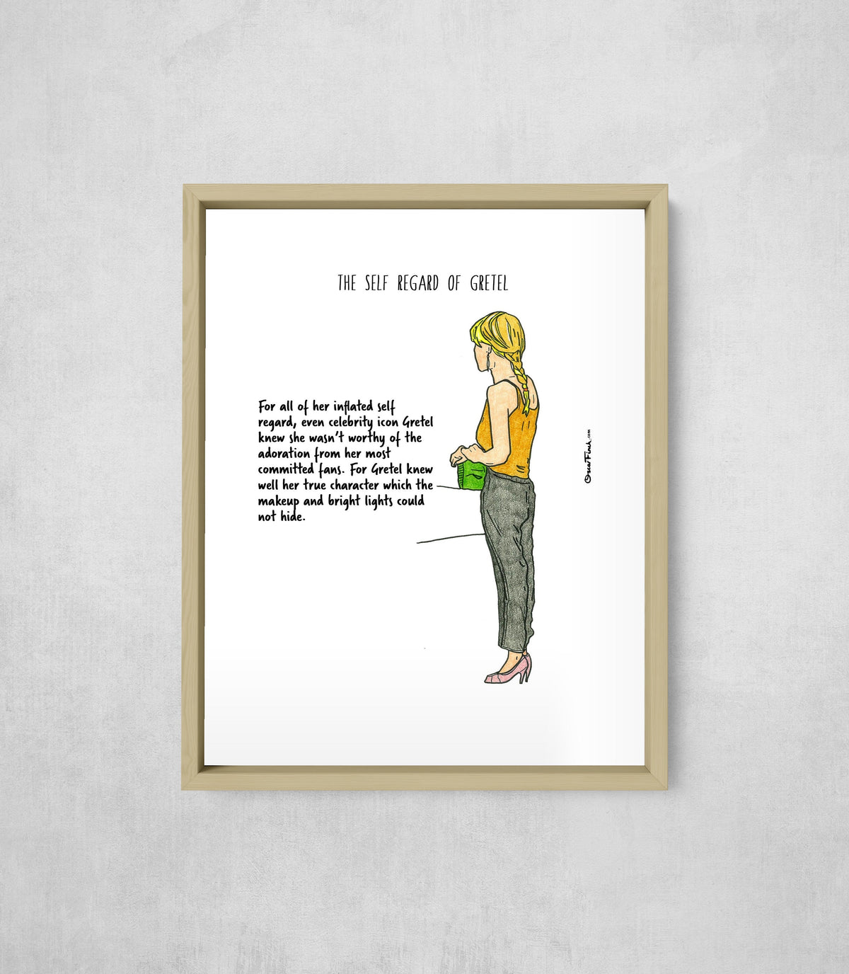 The Self Regard of Gretel, framed, front on