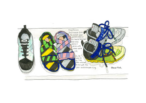 The Shoes That Made Him King artwork on its own, unframed