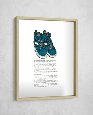 The Cat Burglar's Sneakers, Gallery Border style, large format