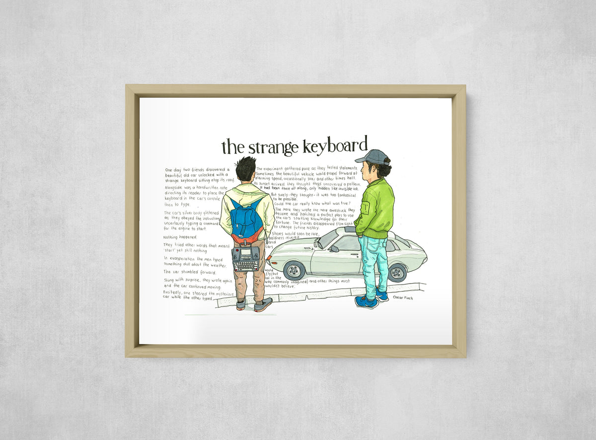 The Strange Keyboard, framed, front on