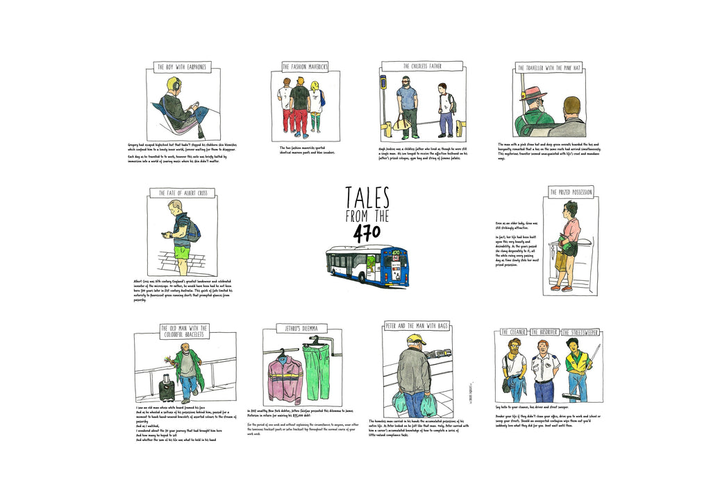 The Tales from the 470 artwork on its own, unframed