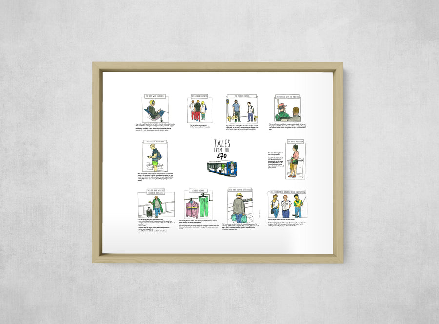 Tales from the 470, framed, front on