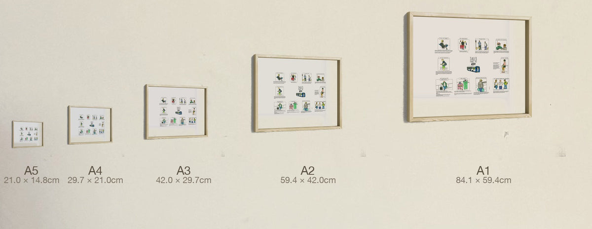 Tales from the 470, all five sizes, true relative scale