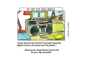 The Tape Deck Radio Principle artwork on its own, unframed