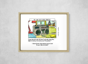 The Tape Deck Radio Principle, framed, front on