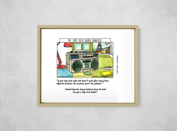 The Tape Deck Radio Principle, framed, front on
