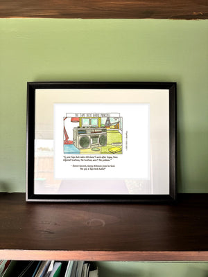 The Tape Deck Radio Principle in a real frame, on the wall