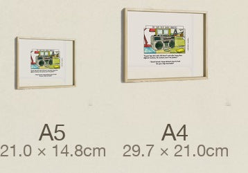 The Tape Deck Radio Principle, both sizes, true relative scale