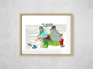 The Amazing Sunglasses, framed, front on