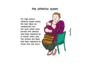 The Athletics Queen artwork on its own, unframed