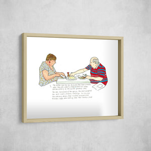 The Chef's Wager, Gallery Border style, large format