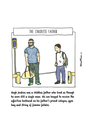 The Childless Father artwork on its own, unframed