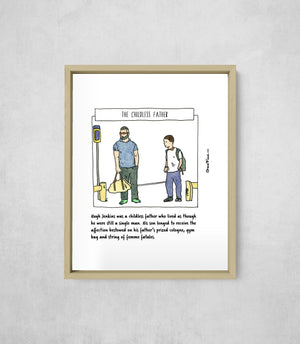 The Childless Father, framed, front on