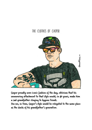 The Clothes of Casper artwork on its own, unframed