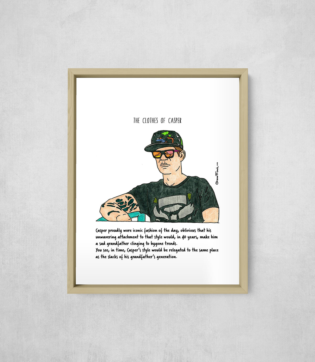 The Clothes of Casper, framed, front on