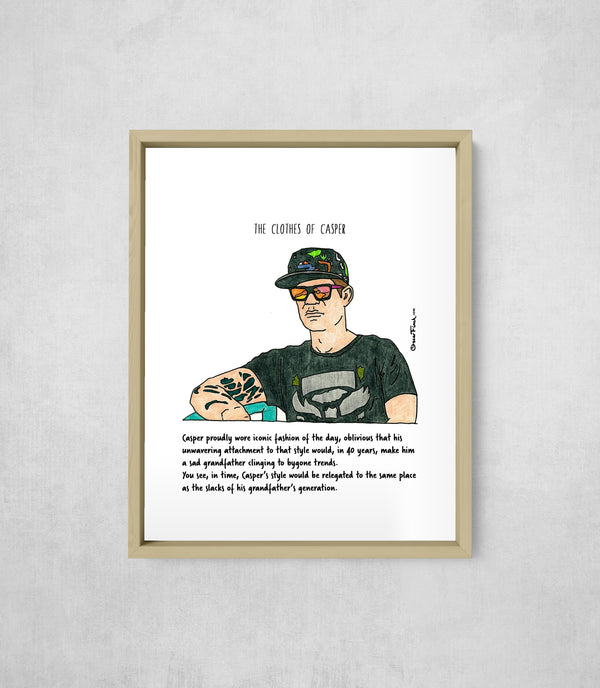 The Clothes of Casper, framed, front on
