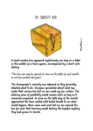 The Curiosity Box artwork on its own, unframed